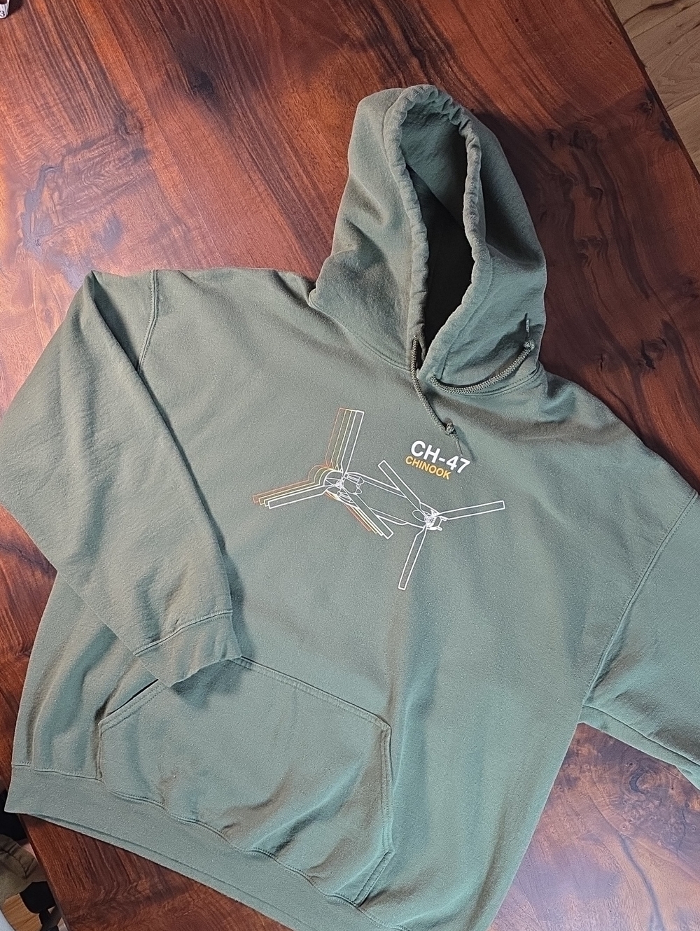 BOEING✈️CH-47 Chinook🛩 Olive Green Graphic Hoodie🛫Y2K🔥